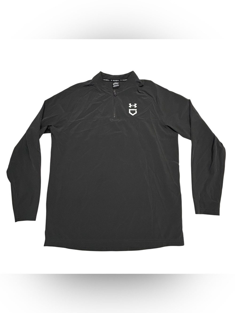 Under Armour Mens Size M Jacket Utility Cage Baseball Pullover Gray Long Sleeve